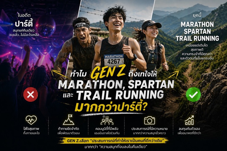 ทำไม Gen Z ถึงเทใจให้ Marathon, Spartan และ Trail Running มากกว่าปาร์ตี้